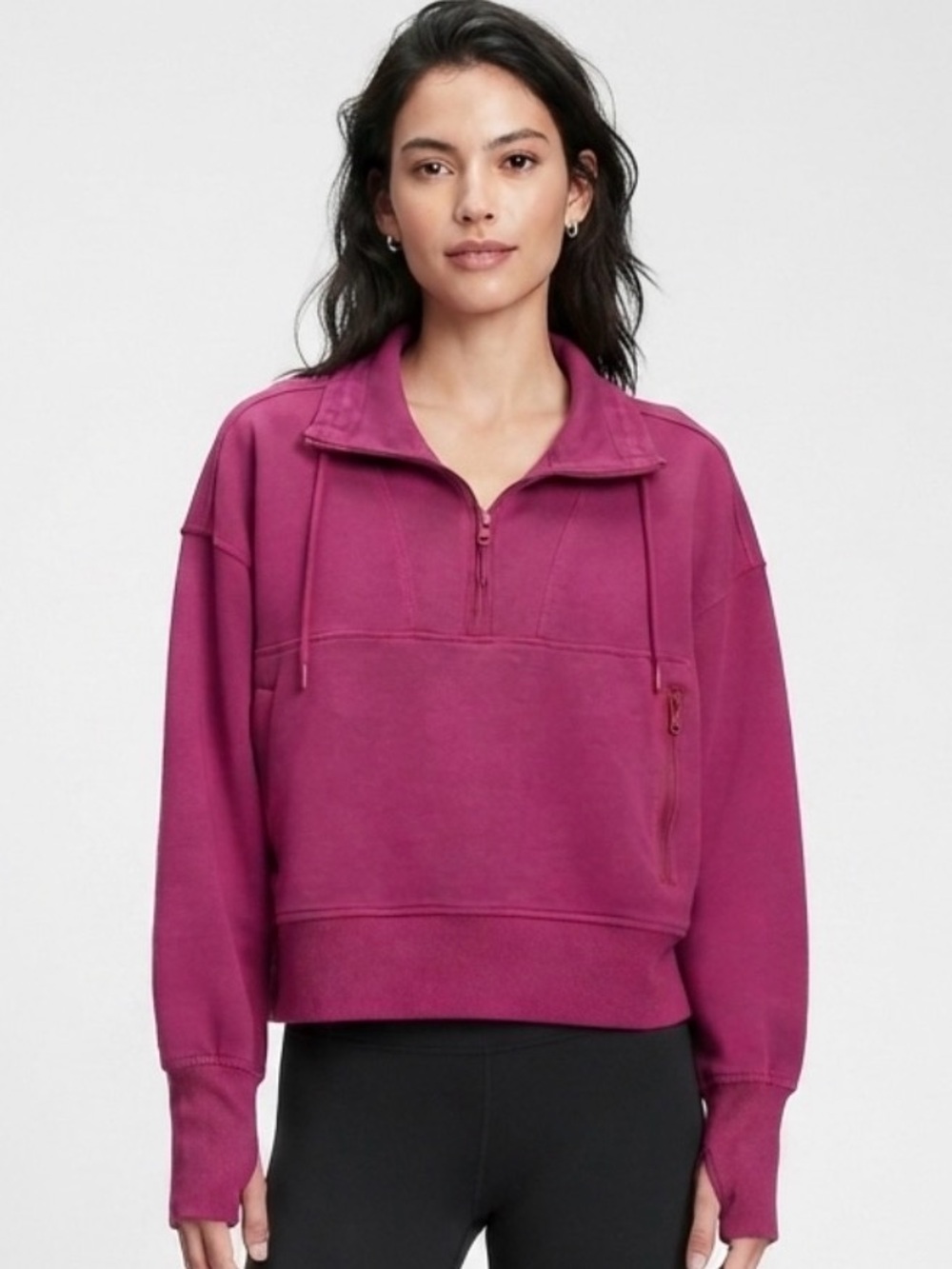 Old Navy Active Dynamic 1/2-Zip Sweatshirt Size XL Pink Orchid